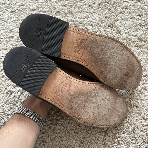 G.H. Bass Weejuns Horse Bit Loafers Men’s Size 12 Brown Leather Suede Slip Shoes - Picture 9 of 10